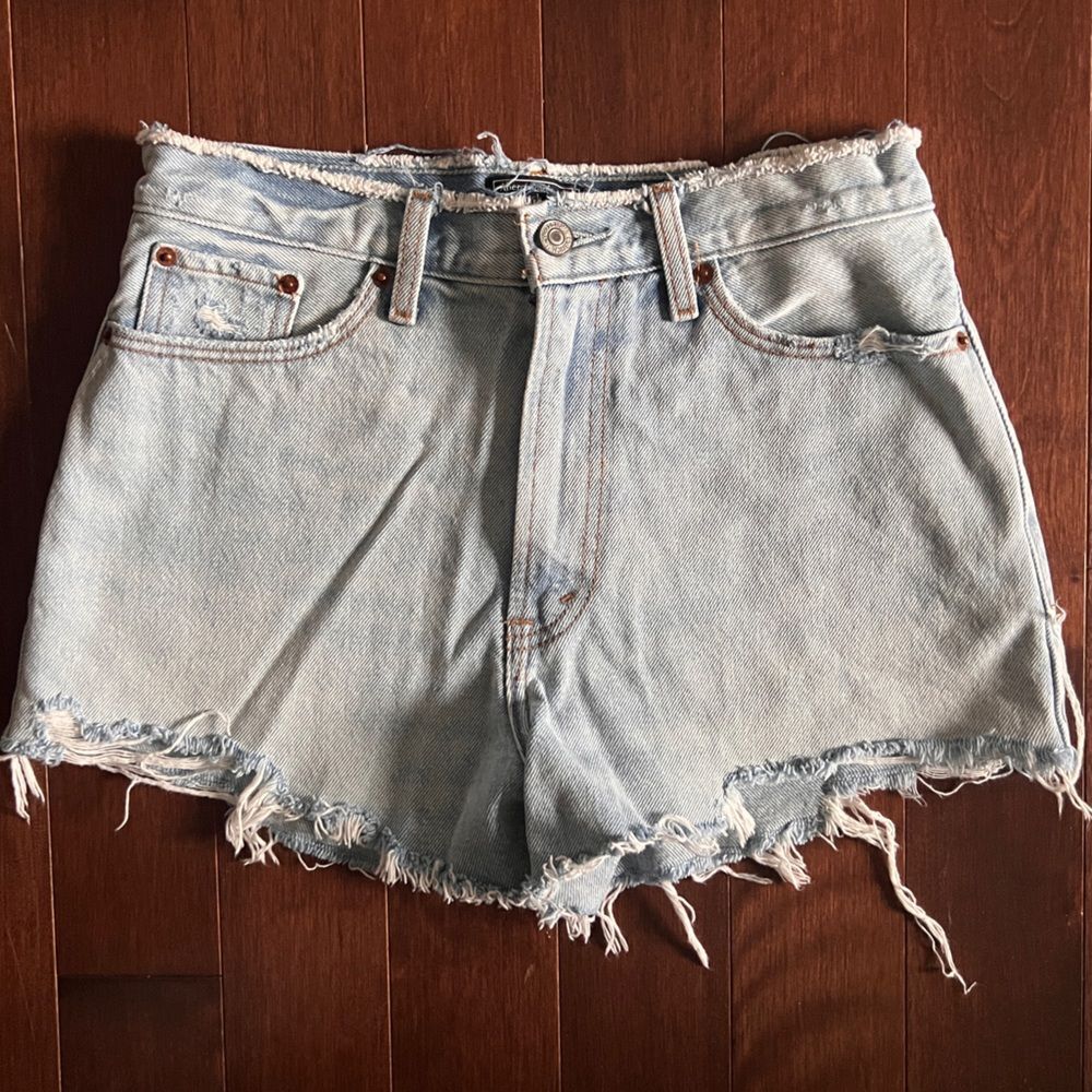 Abercrombie & Fitch High Rise Denim Shorts 27